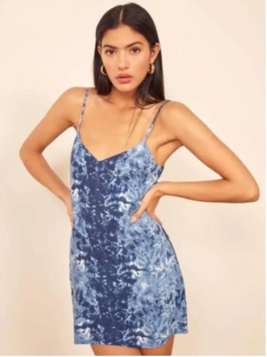 Reformation Dresses & Skirts - Reformation Blue Piscine Tie Dye Seville Mini Dress Dress